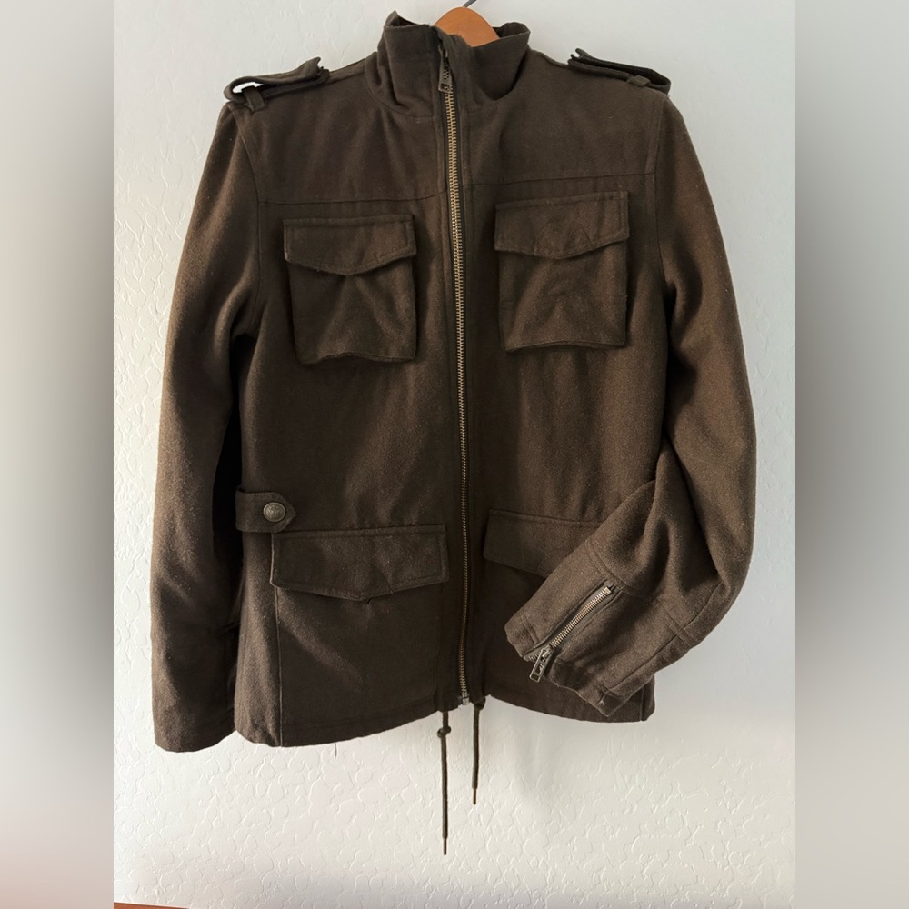 Women’s Wool Army Green Festival Winter Jacket